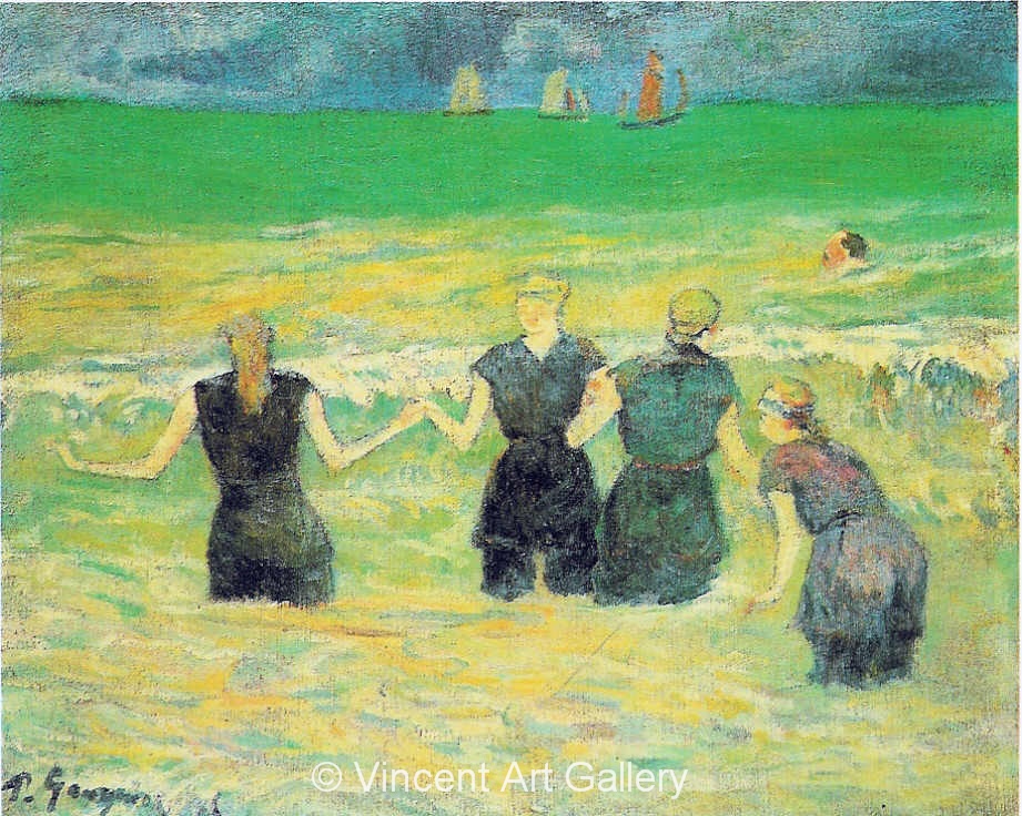 A3584, GAUGUIN, Bathers at Dieppe, 1885